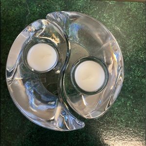 Reed and Barton Crystal Yin And Yang Votives